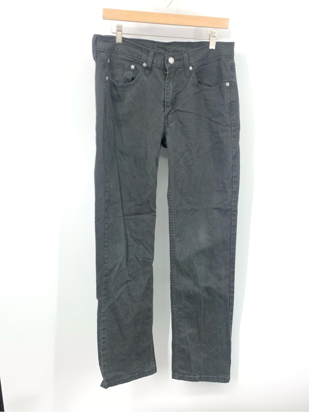 Levis Men Size 32 x 32 Jeans 514 Straight Leg Pants Khakis Gray Cotton Stretch